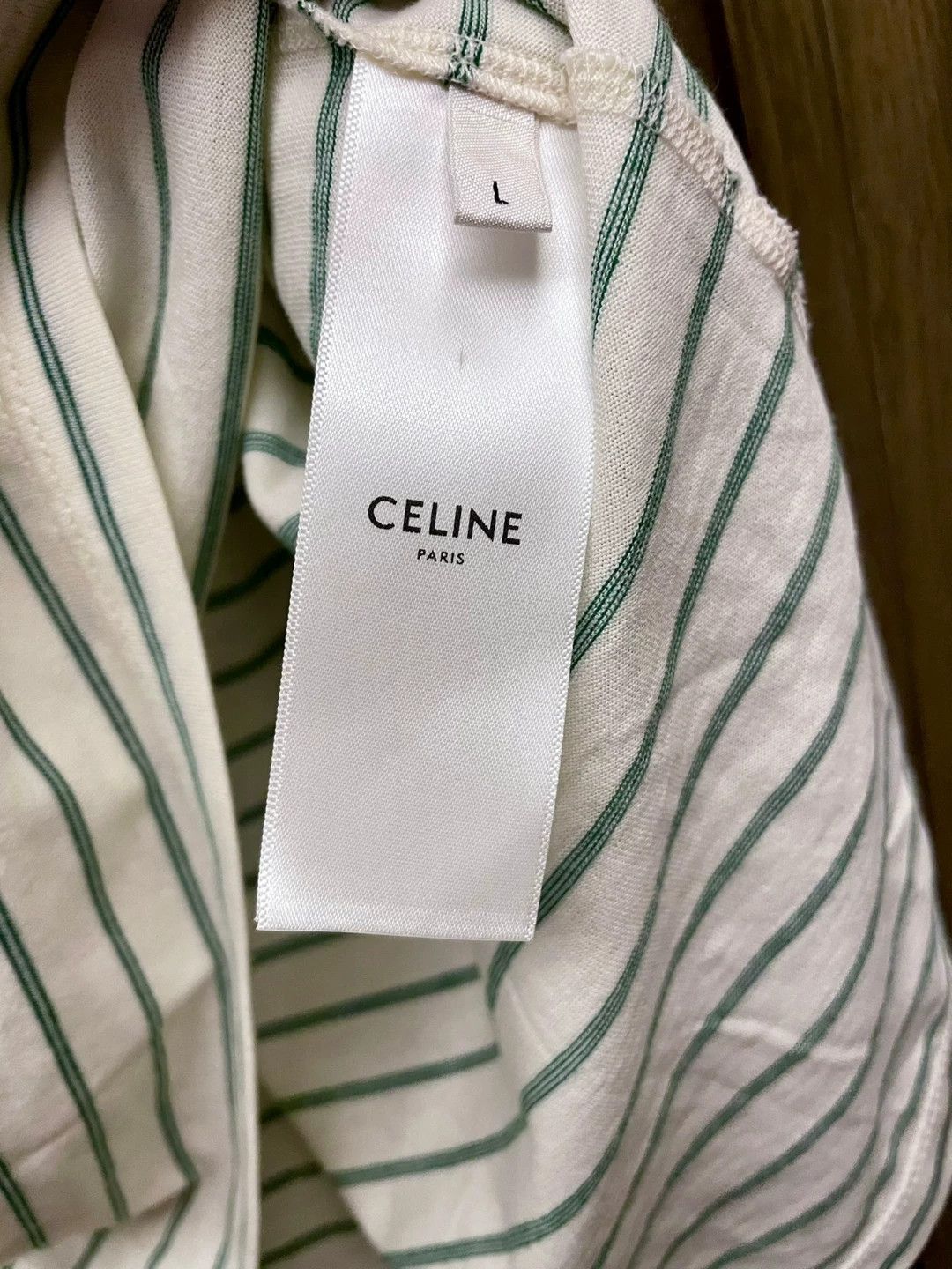 Celine Striped Short Sleeve Graphic Tee Size US L / EU 52-54 / 3 - 4 Thumbnail