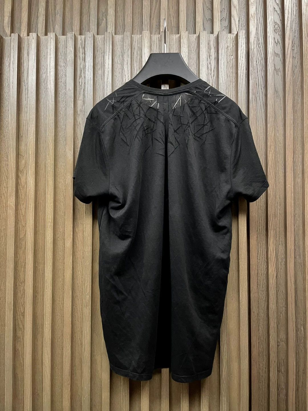 Saint Laurent Paris Black Short Sleeve Shirt with Abstract Pattern Size US M / EU 48-50 / 2 - 2 Thumbnail