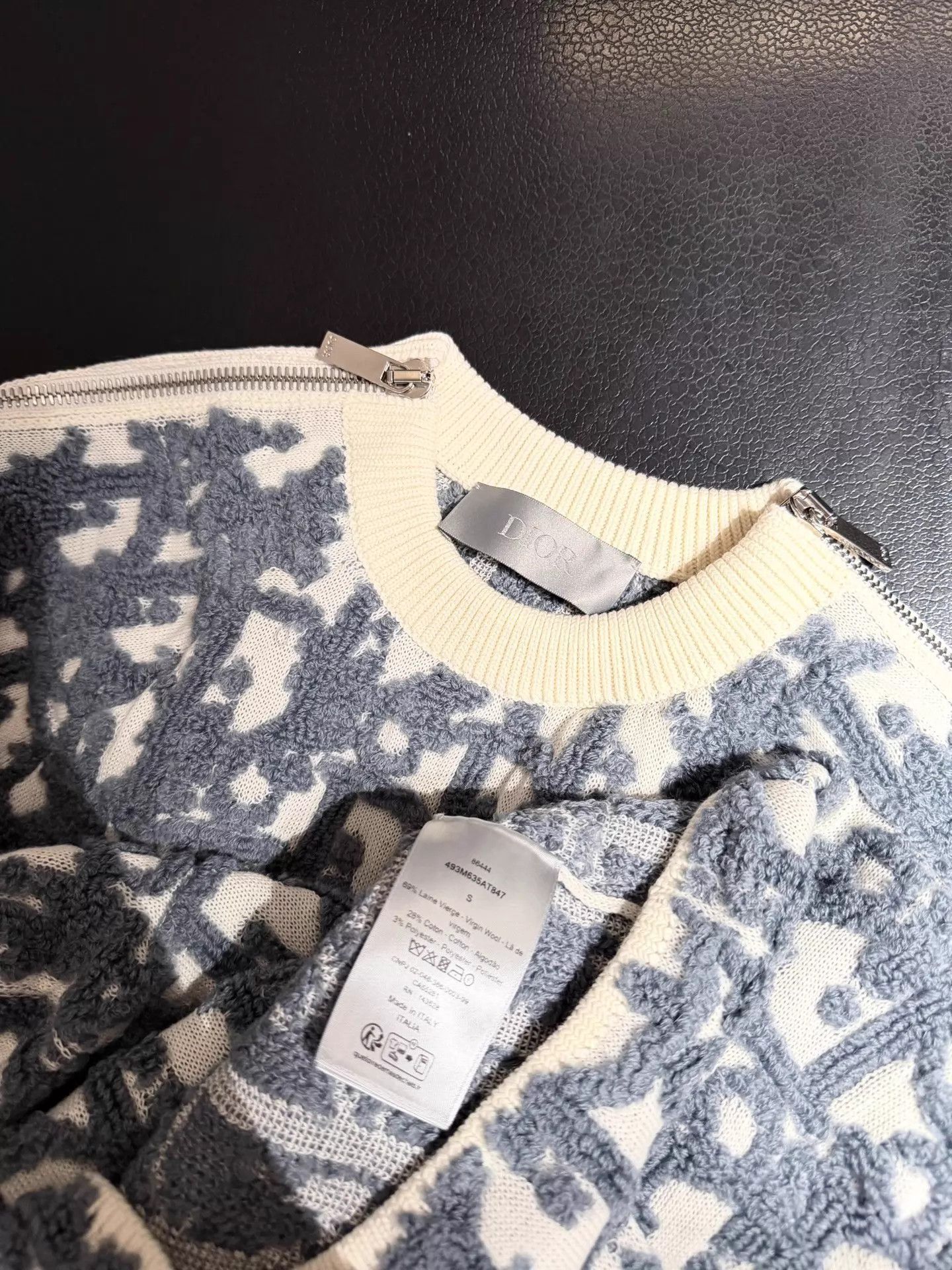 Dior Blue Patterned Long Sleeve Sweater Size US S / EU 44-46 / 1 - 3 Thumbnail