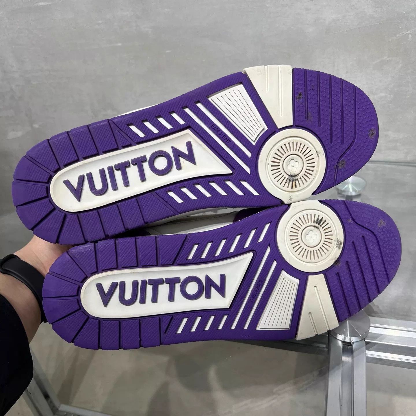 Louis Vuitton Purple High-Top Sneakers Size 9.5 Size US 9.5 / EU 42-43 - 7 Thumbnail