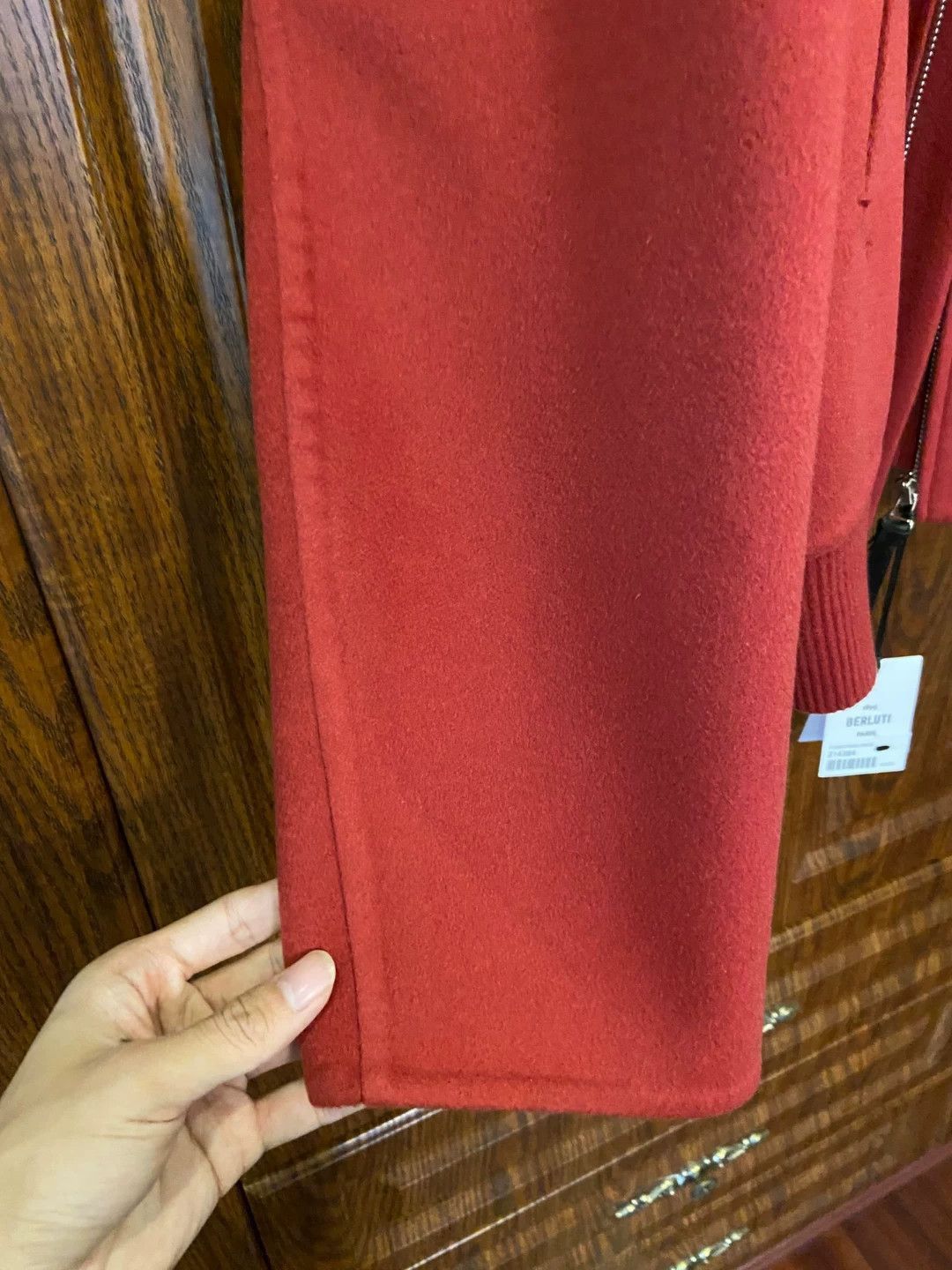 Berluti Red Collared Zip-Up Jacket Size L Size US L / EU 52-54 / 3 - 6 Thumbnail