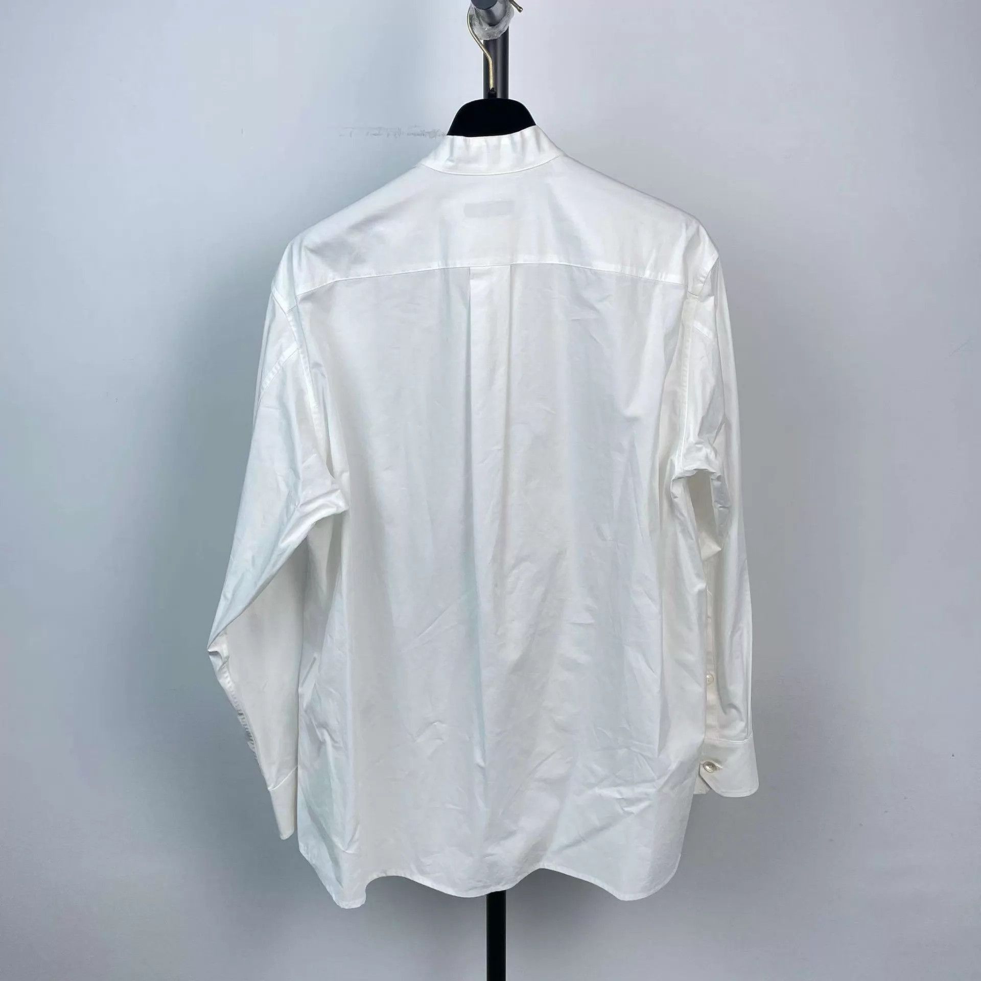 Valentino White Long Sleeve Lace Detail Button-Up Shirt Size US S / EU 44-46 / 1 - 2 Thumbnail
