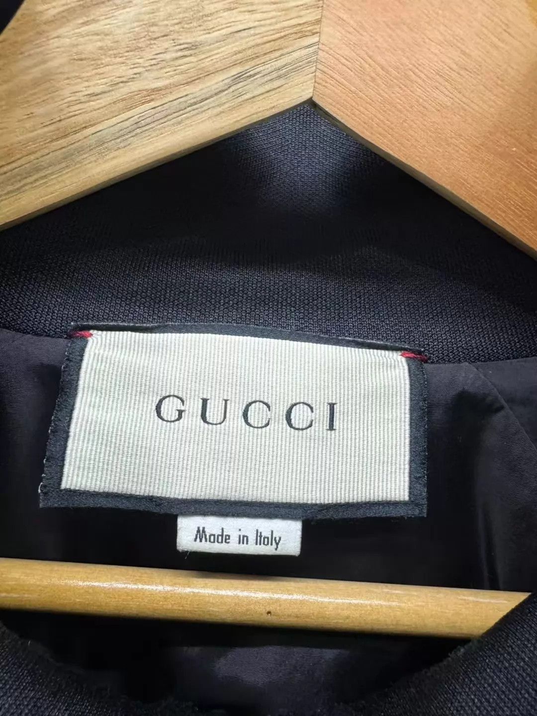 Gucci Black Patterned Sleeve Zip-Up Jacket XL Size US XL / EU 56 / 4 - 5 Thumbnail