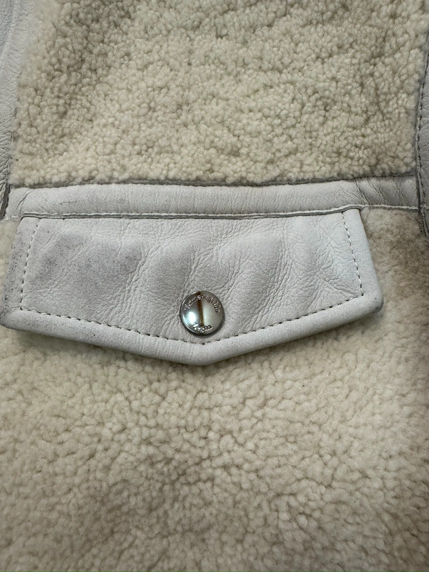 Ermenegildo Zegna Gray Shearling Collar Leather Jacket - Size S Size US S / EU 44-46 / 1 - 5 Thumbnail