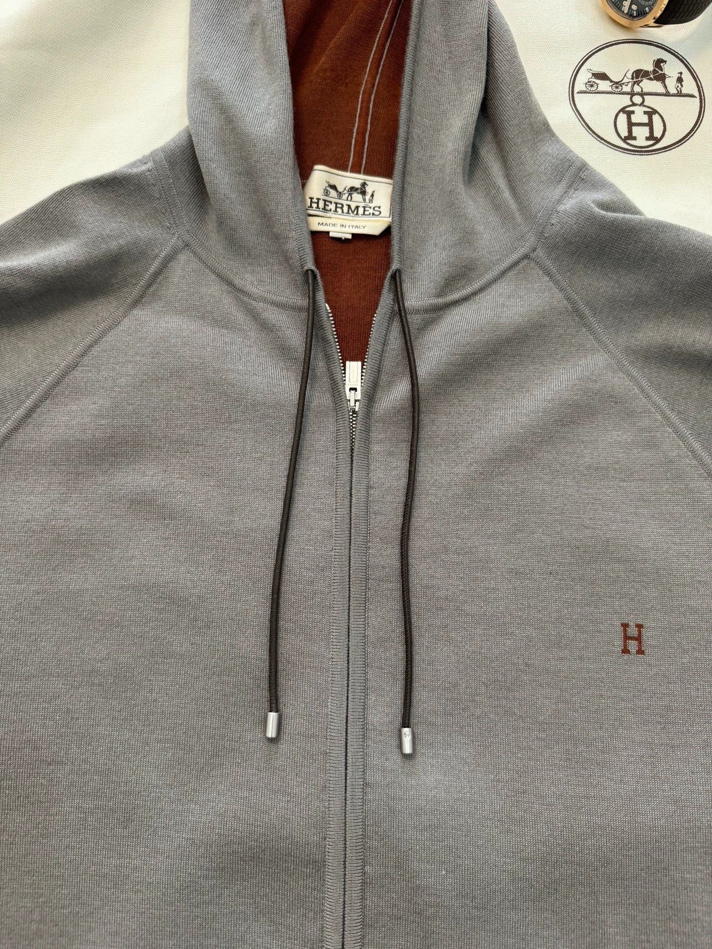 Hermes Multi Color Zip-Up Hoodie, Size S Size US S / EU 44-46 / 1 - 2 Thumbnail