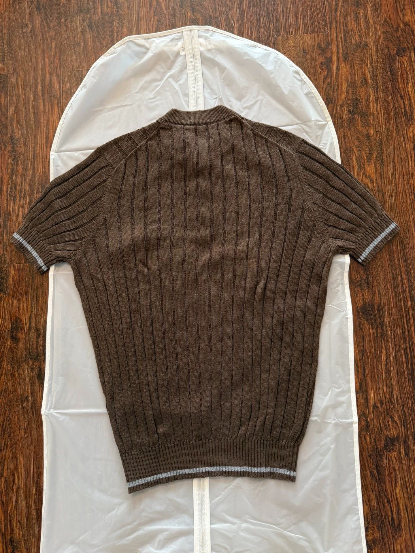 Brunello Cucinelli Brown Button-Front Ribbed Sweater Size L Size US L / EU 52-54 / 3 - 4 Thumbnail