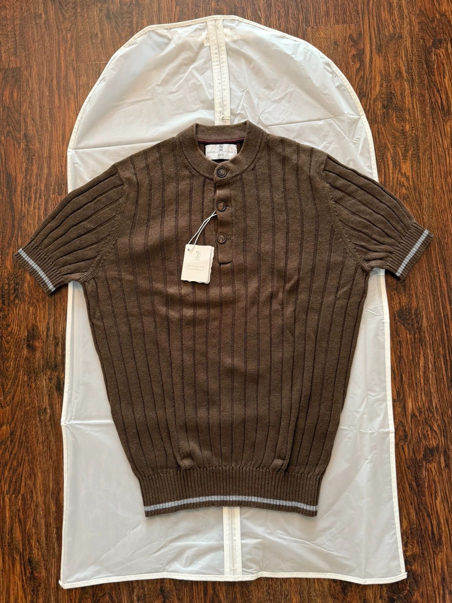 Brunello Cucinelli Brown Button-Front Ribbed Sweater Size L Size US L / EU 52-54 / 3 - 2 Thumbnail