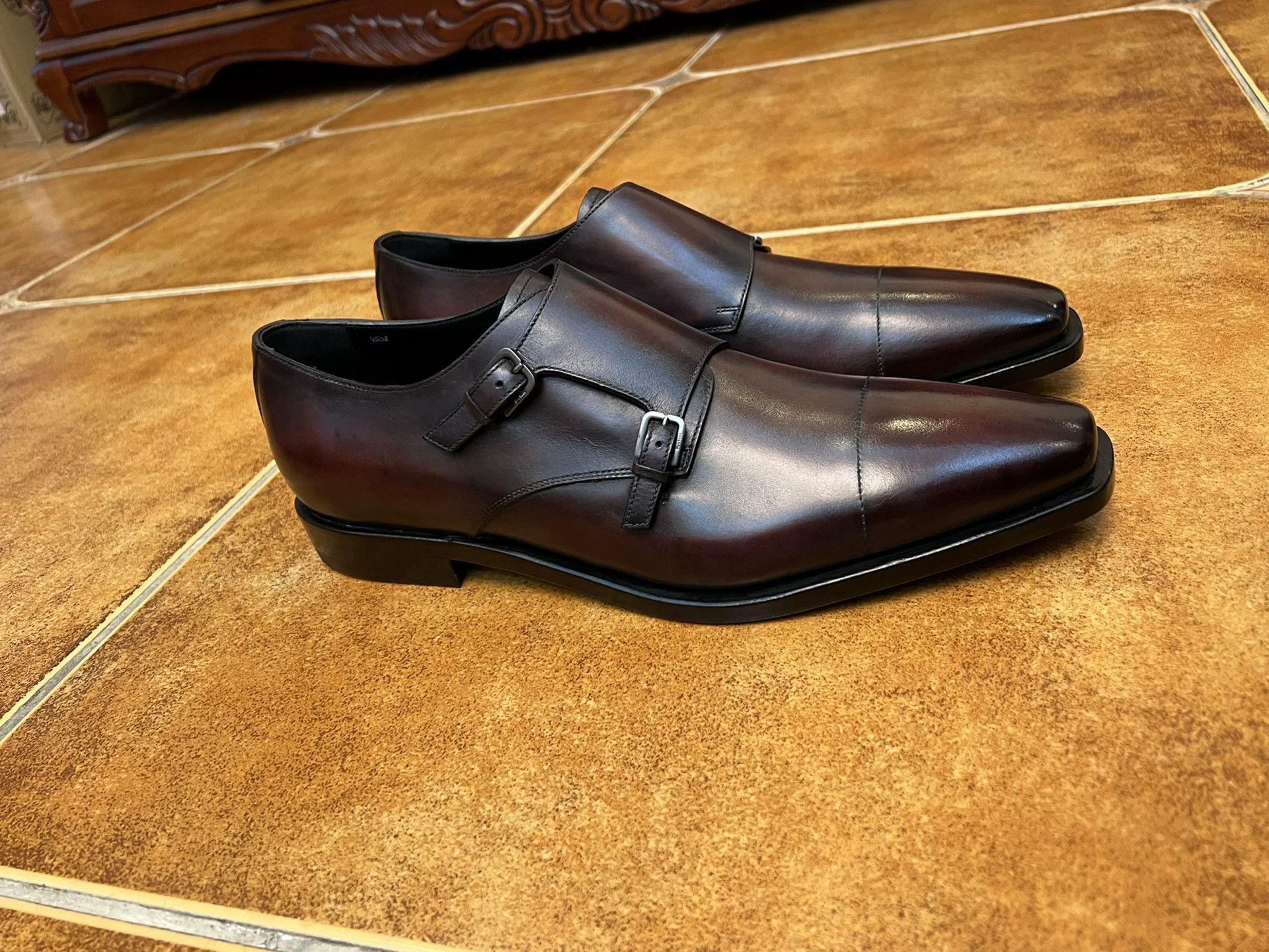Berluti Brown Formal Leather Monk Strap Shoes Size 8.5 Size US 8.5 / EU 41-42 - 3 Thumbnail