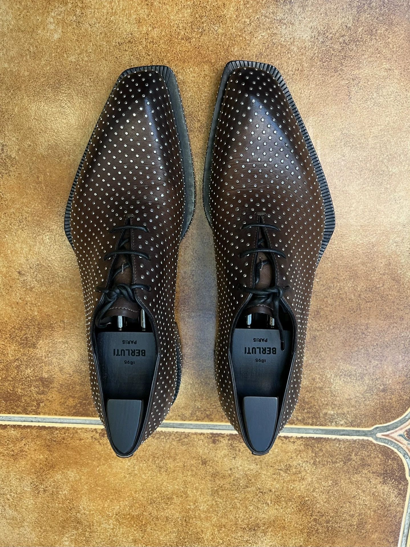 Berluti Black Studded Pointed Toe Formal Shoes Size 7 Size US 7 / EU 40 - 3 Thumbnail