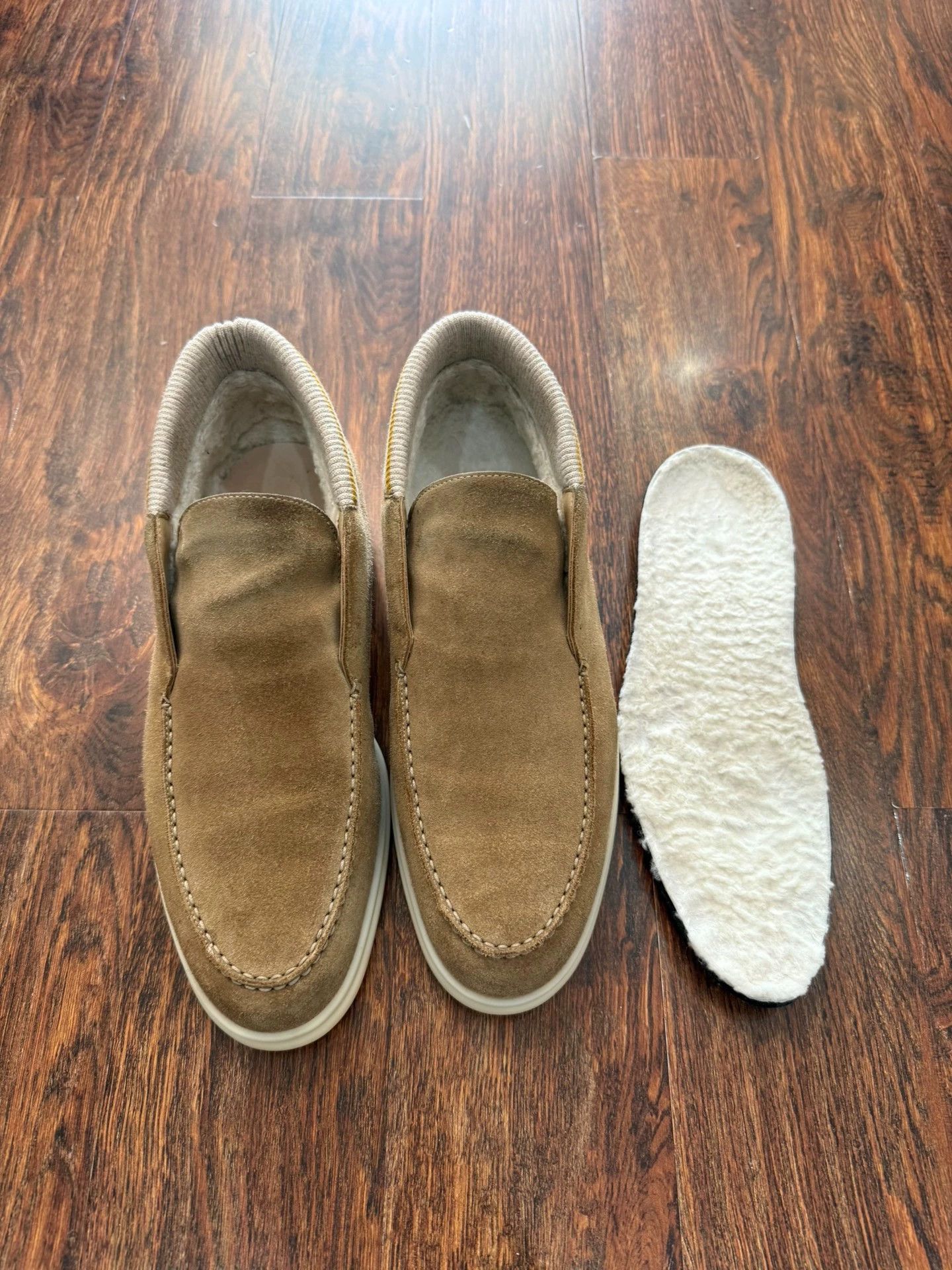 Loro Piana Beige Suede Slip-On Shoes Size US 8 / EU 41 - 6 Thumbnail