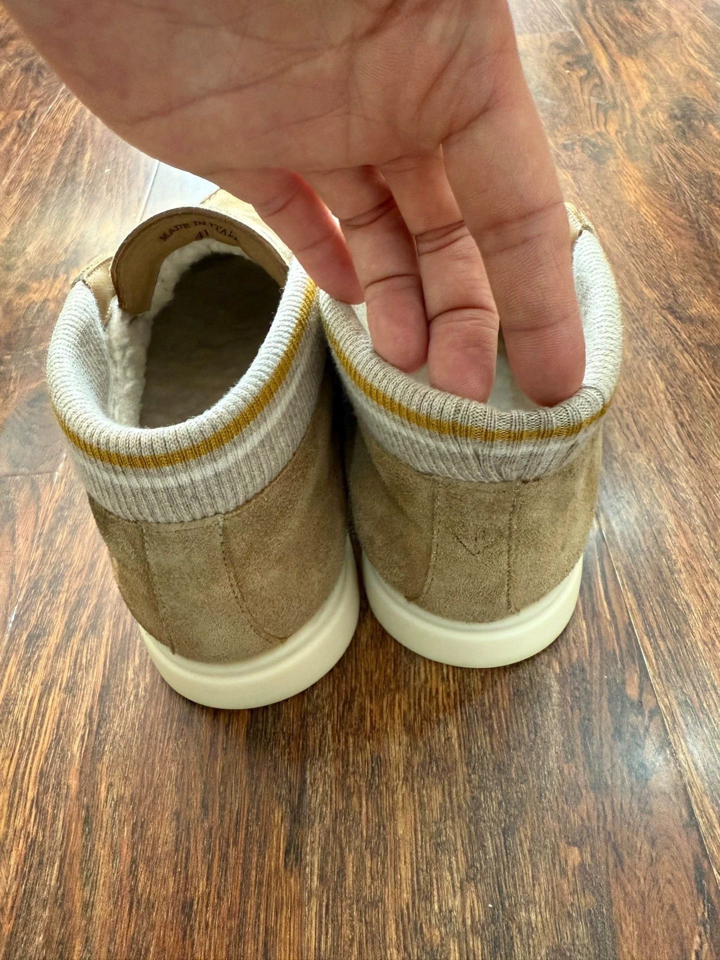 Loro Piana Beige Suede Slip-On Shoes Size US 8 / EU 41 - 7 Thumbnail