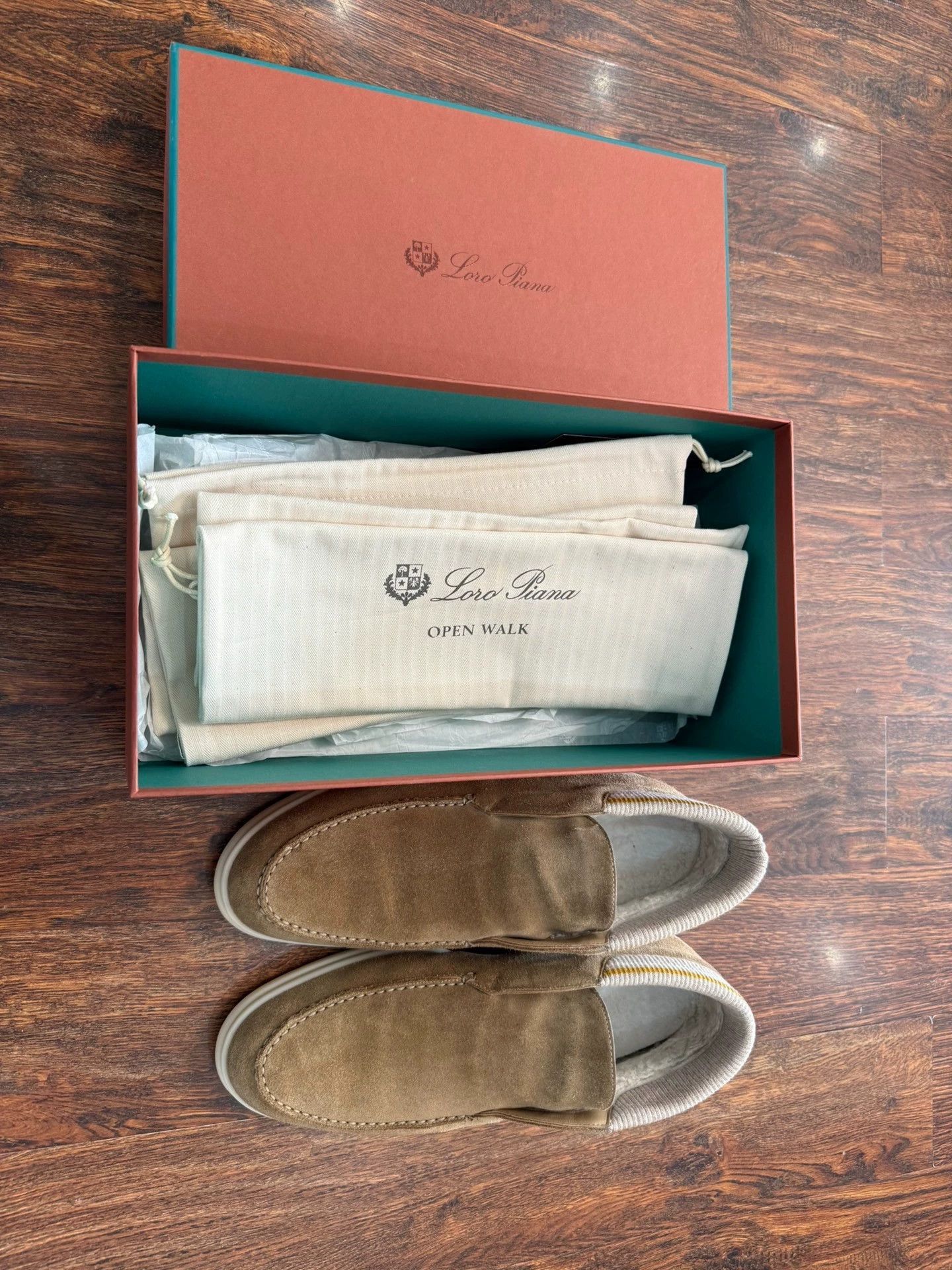 Loro Piana Beige Suede Slip-On Shoes Size US 8 / EU 41 - 8 Thumbnail