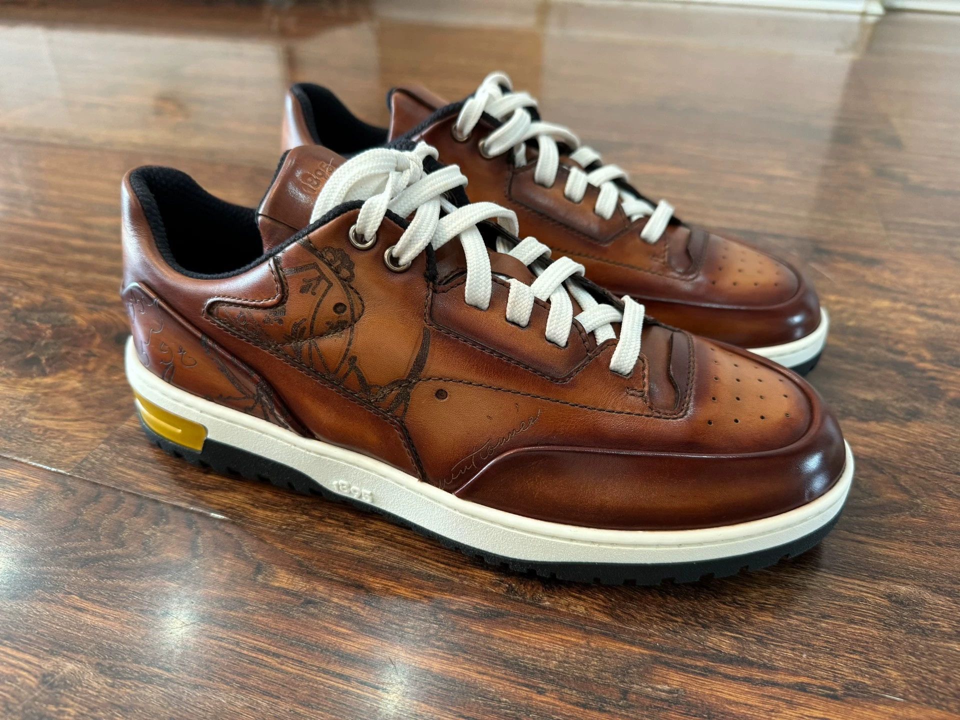 Berluti Brown Low-Top Leather Sneakers Size 7 Size US 7 / EU 40 - 3 Thumbnail