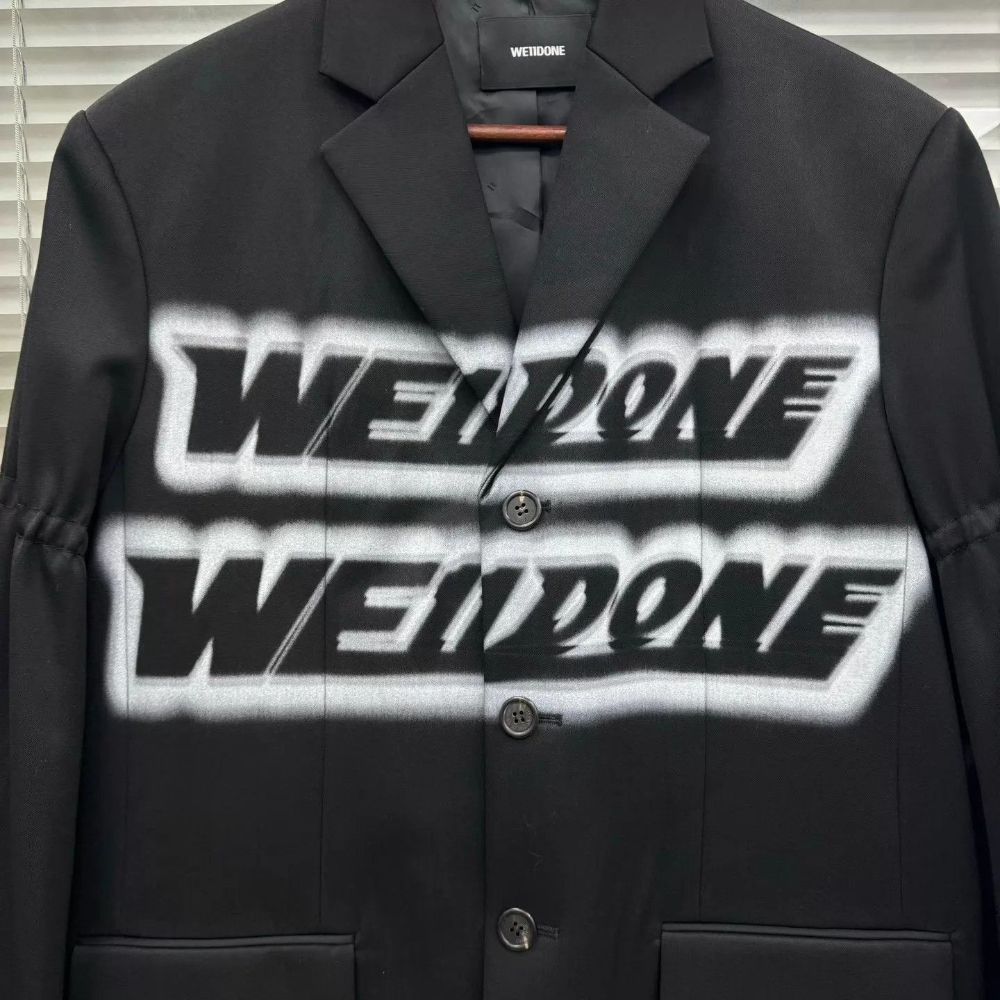 WE11DONE Black Blazer with Graphic Print - XS Size US XS / EU 42 / 0 - 5 Thumbnail