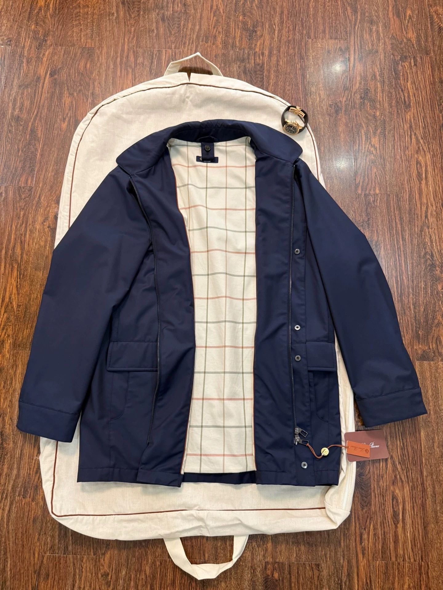 Loro Piana Blue Collared Light Jacket with Front Pockets Size US M / EU 48-50 / 2 - 3 Thumbnail