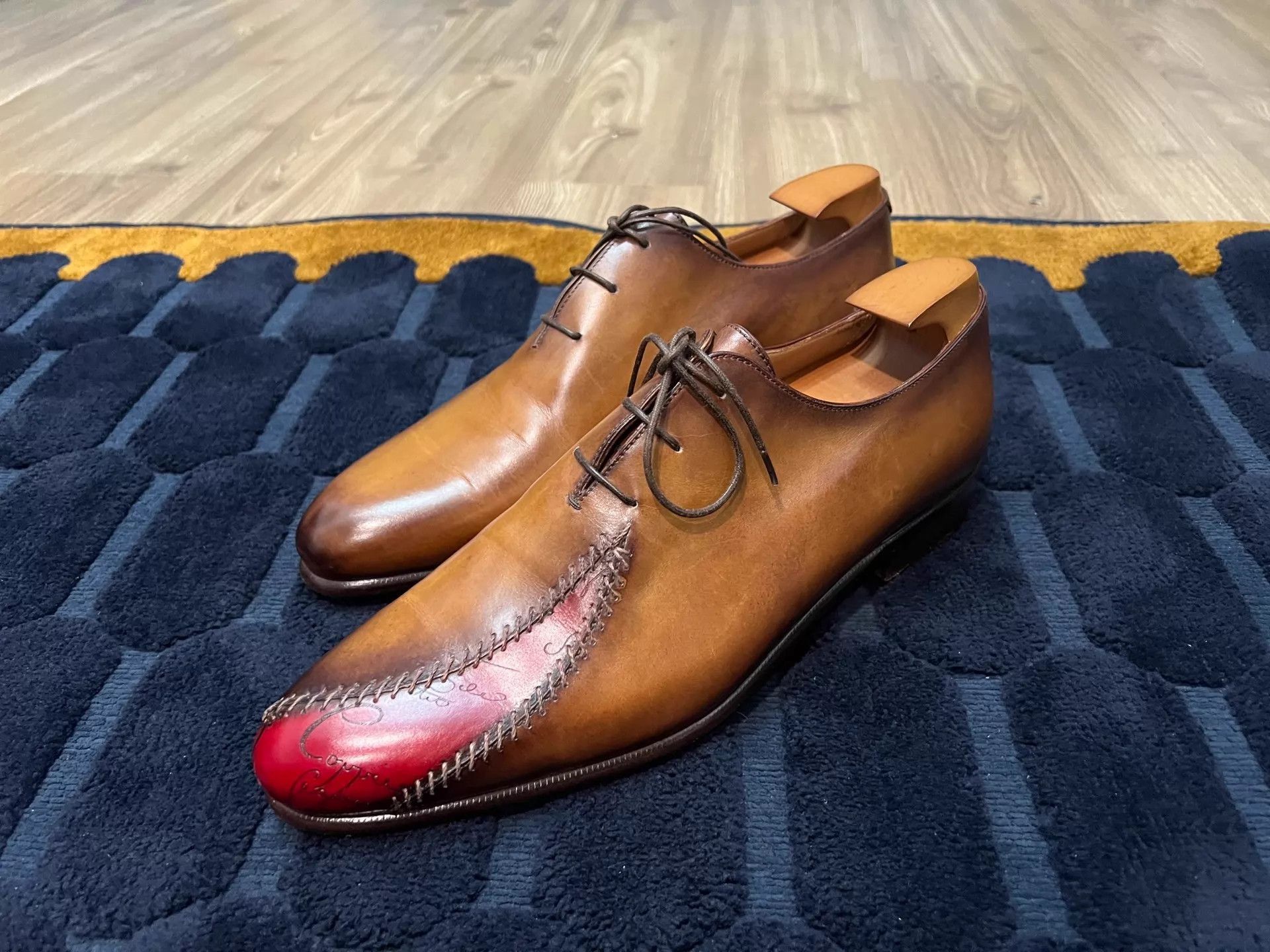 Berluti Multi-Color Leather Formal Oxford Shoes Size US 7.5 / EU 40-41 - 4 Thumbnail