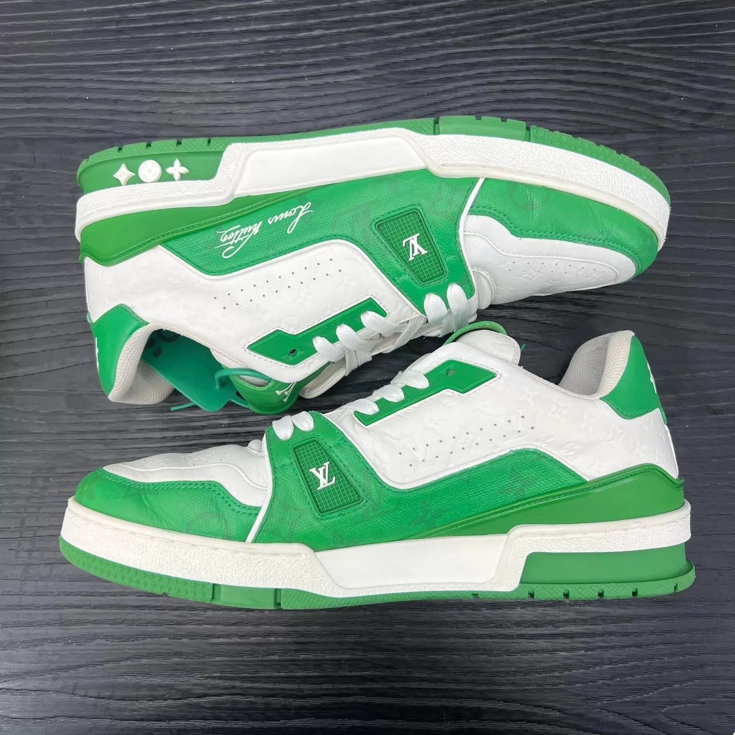 Louis Vuitton Green Low-Top Sneakers Size 8.5 Size US 8.5 / EU 41-42 - 2 Thumbnail
