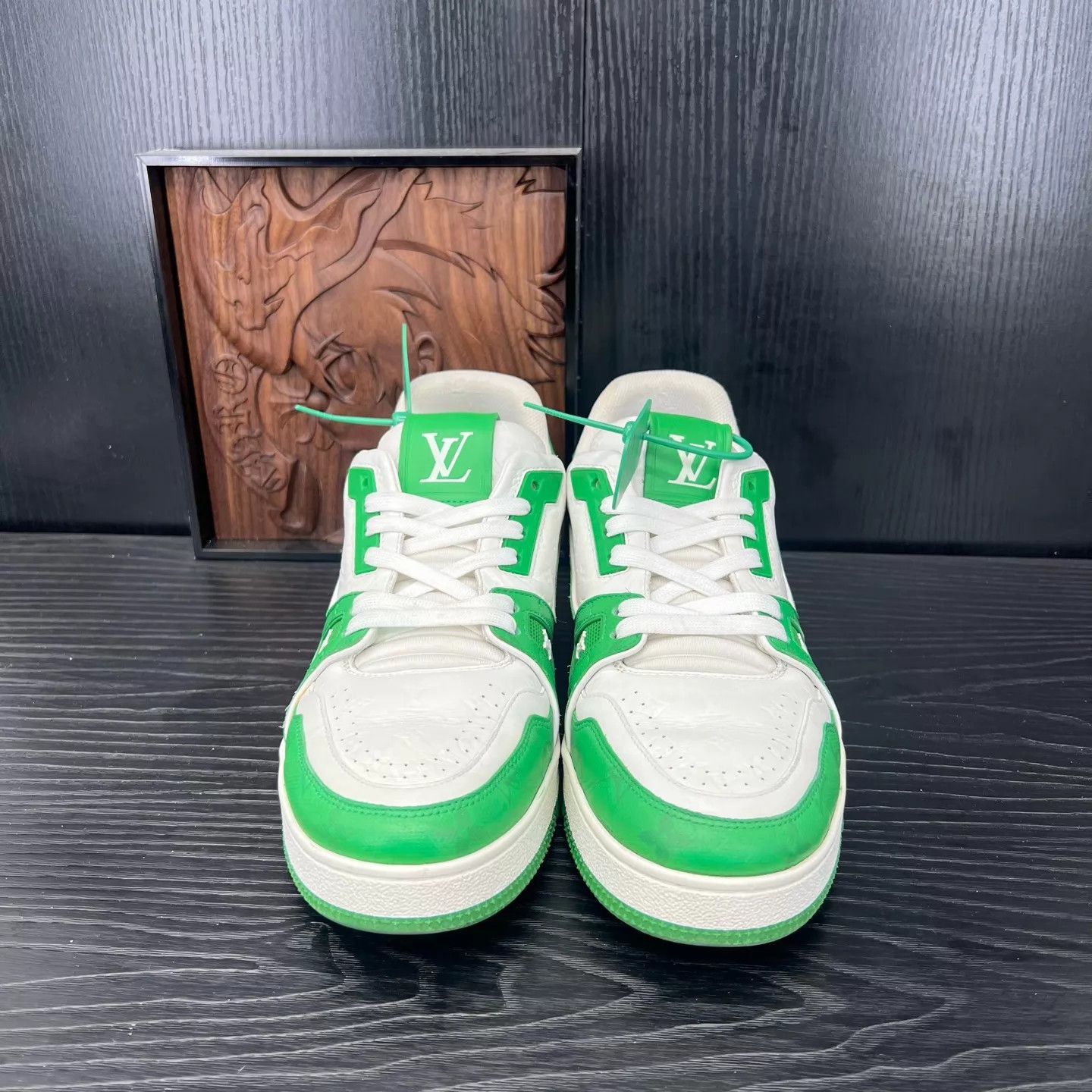 Louis Vuitton Green Low-Top Sneakers Size 8.5 Size US 8.5 / EU 41-42 - 4 Thumbnail
