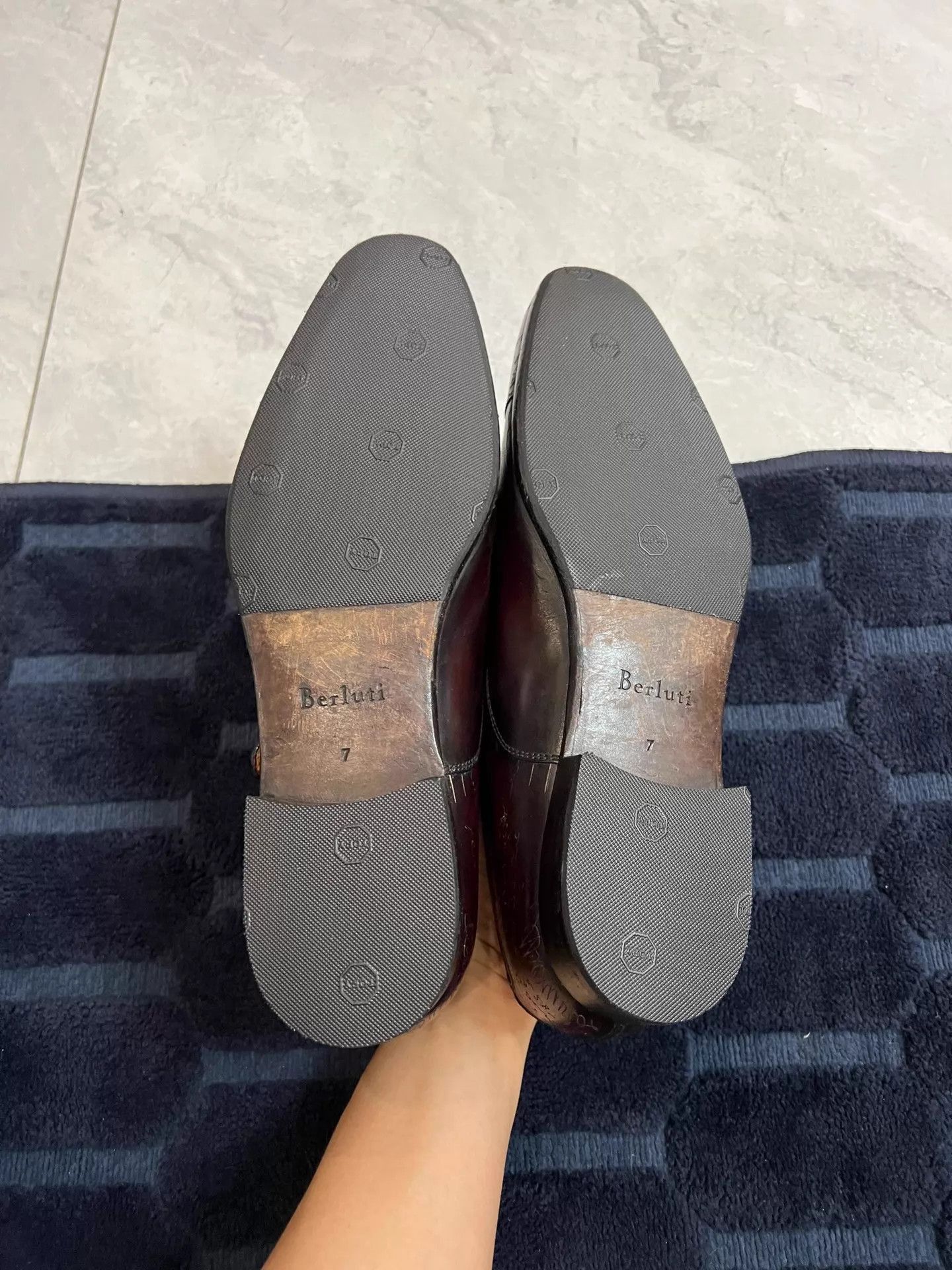 Berluti Brown Leather Formal Shoes with Buckle Size US 7 / EU 40 - 7 Thumbnail