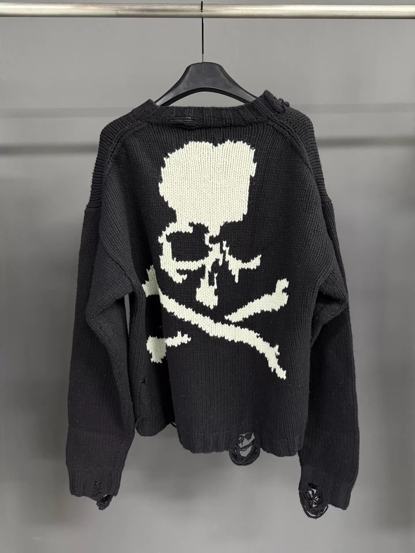 Mastermind Japan Black Distressed Knit Sweater Size US S / EU 44-46 / 1 - 2 Thumbnail
