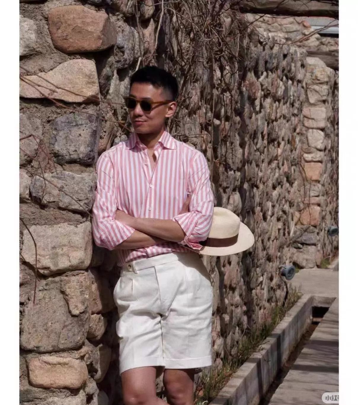 Hermes Pink and White Striped Long Sleeve Button-Up Shirt Size US M / EU 48-50 / 2 - 6 Thumbnail