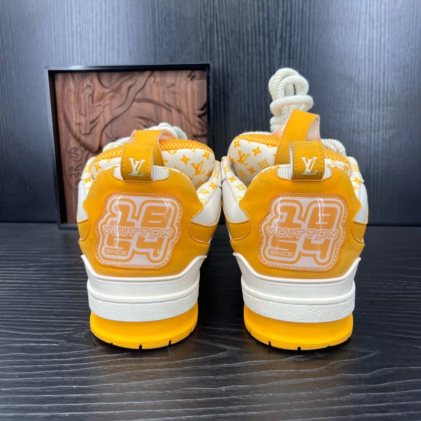 Louis Vuitton Yellow Lowtop Sneakers with Mesh Accents Size US 9 / EU 42 - 5 Thumbnail