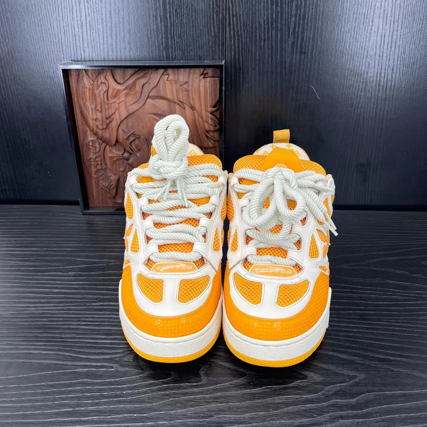Louis Vuitton Yellow Lowtop Sneakers with Mesh Accents Size US 9 / EU 42 - 7 Thumbnail