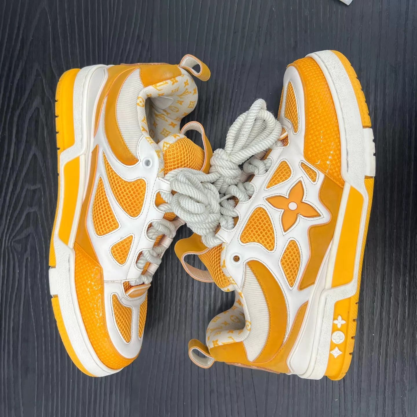 Louis Vuitton Yellow Lowtop Sneakers with Mesh Accents Size US 9 / EU 42 - 3 Thumbnail