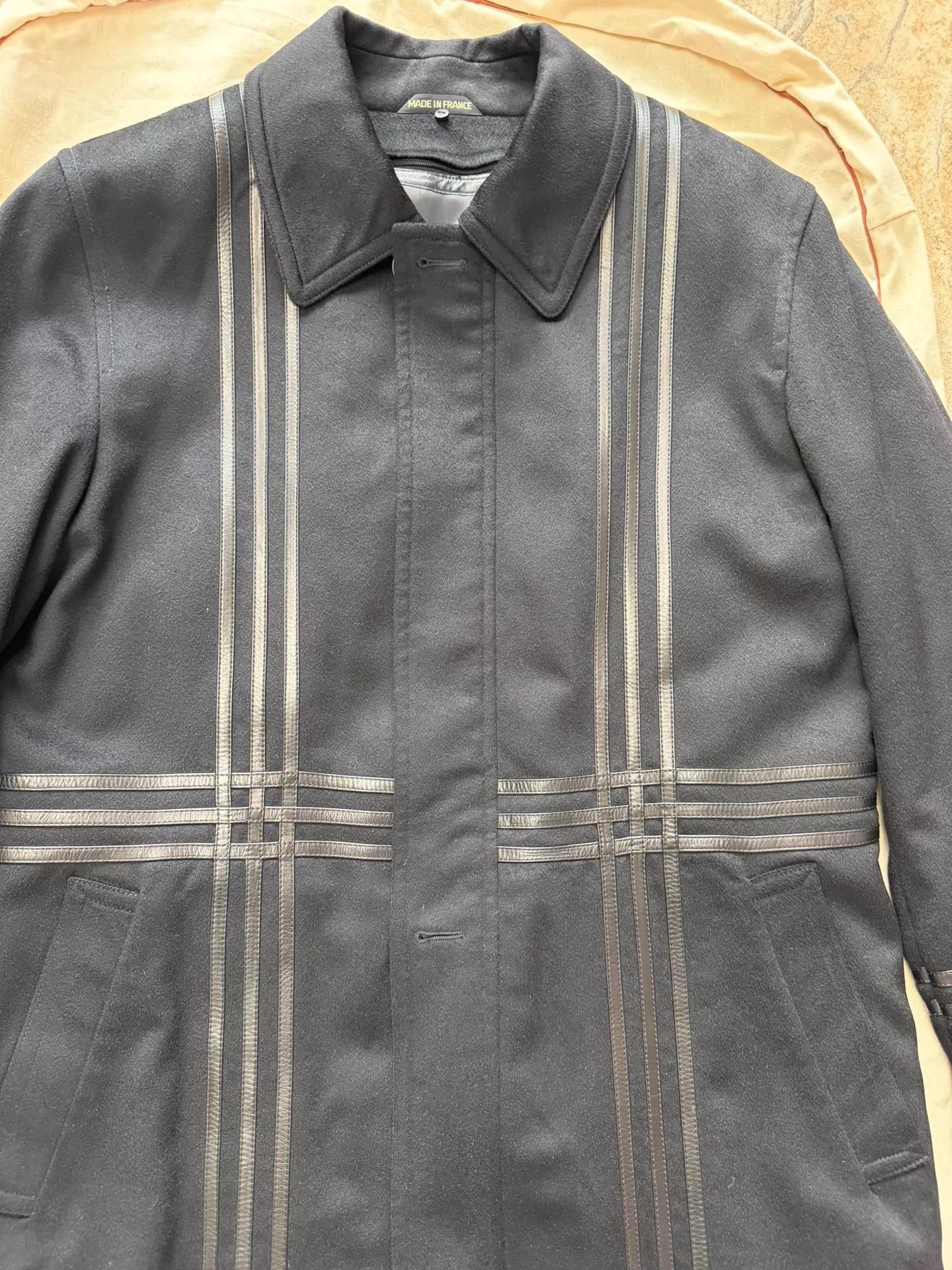 Zilli Black Striped Long Coat Size M Size US M / EU 48-50 / 2 - 2 Thumbnail