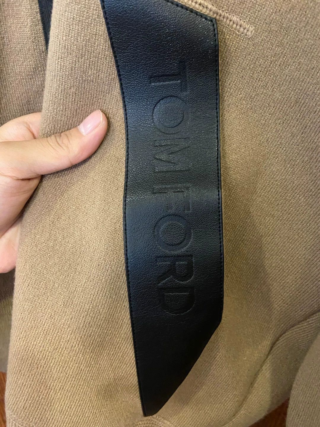 Tom Ford Beige Zip-Up Hoodie with Contrast Panels Size US M / EU 48-50 / 2 - 4 Thumbnail