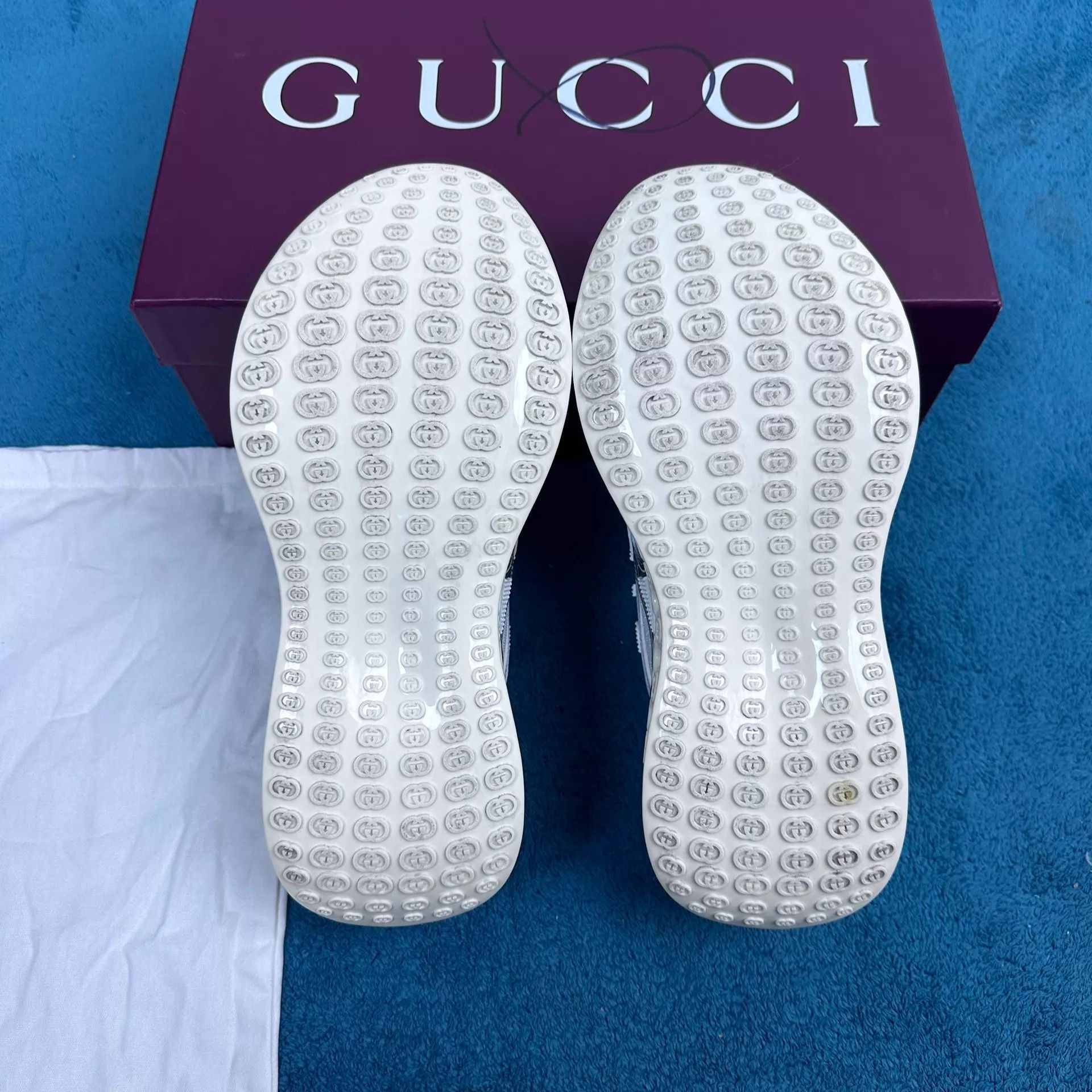 Gucci Gray Low-Top Sneakers Size 8 Size US 8 / EU 41 - 5 Thumbnail