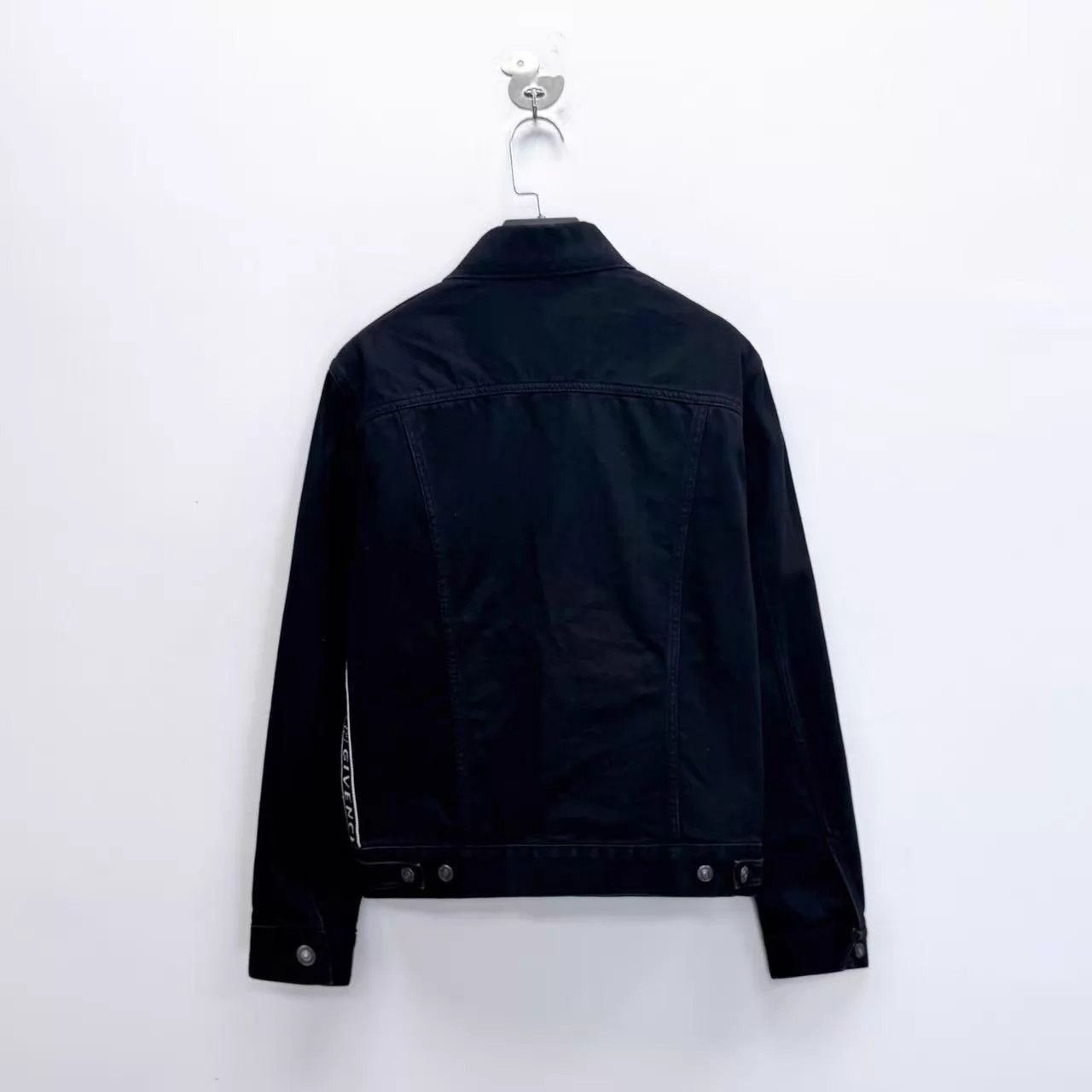 Givenchy Black Denim Jacket with Button Front and Pockets Size US M / EU 48-50 / 2 - 2 Thumbnail
