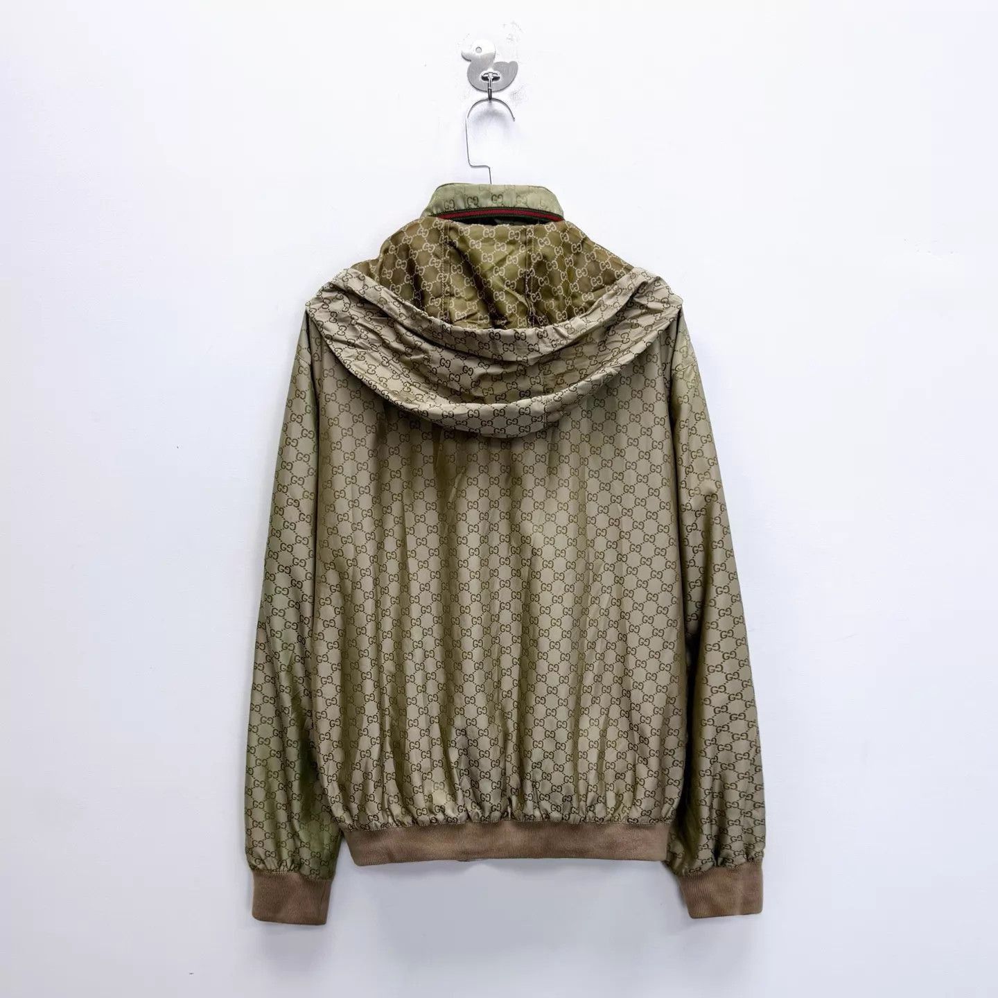 Gucci Beige Hooded Zip-Up Patterned Jacket Size US L / EU 52-54 / 3 - 2 Thumbnail