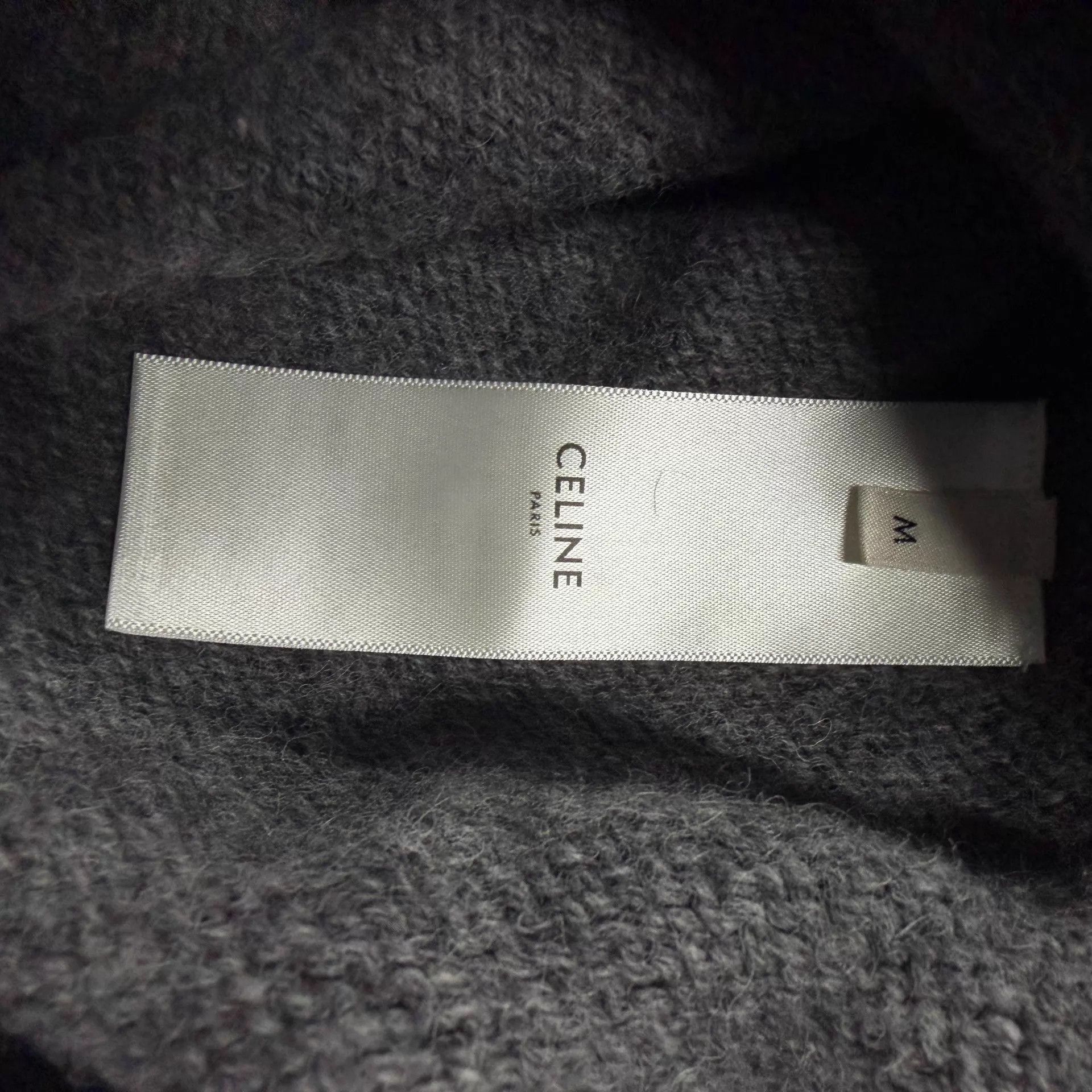 Celine Gray Knit Sweater with Blue Emblem Size US S / EU 44-46 / 1 - 4 Thumbnail
