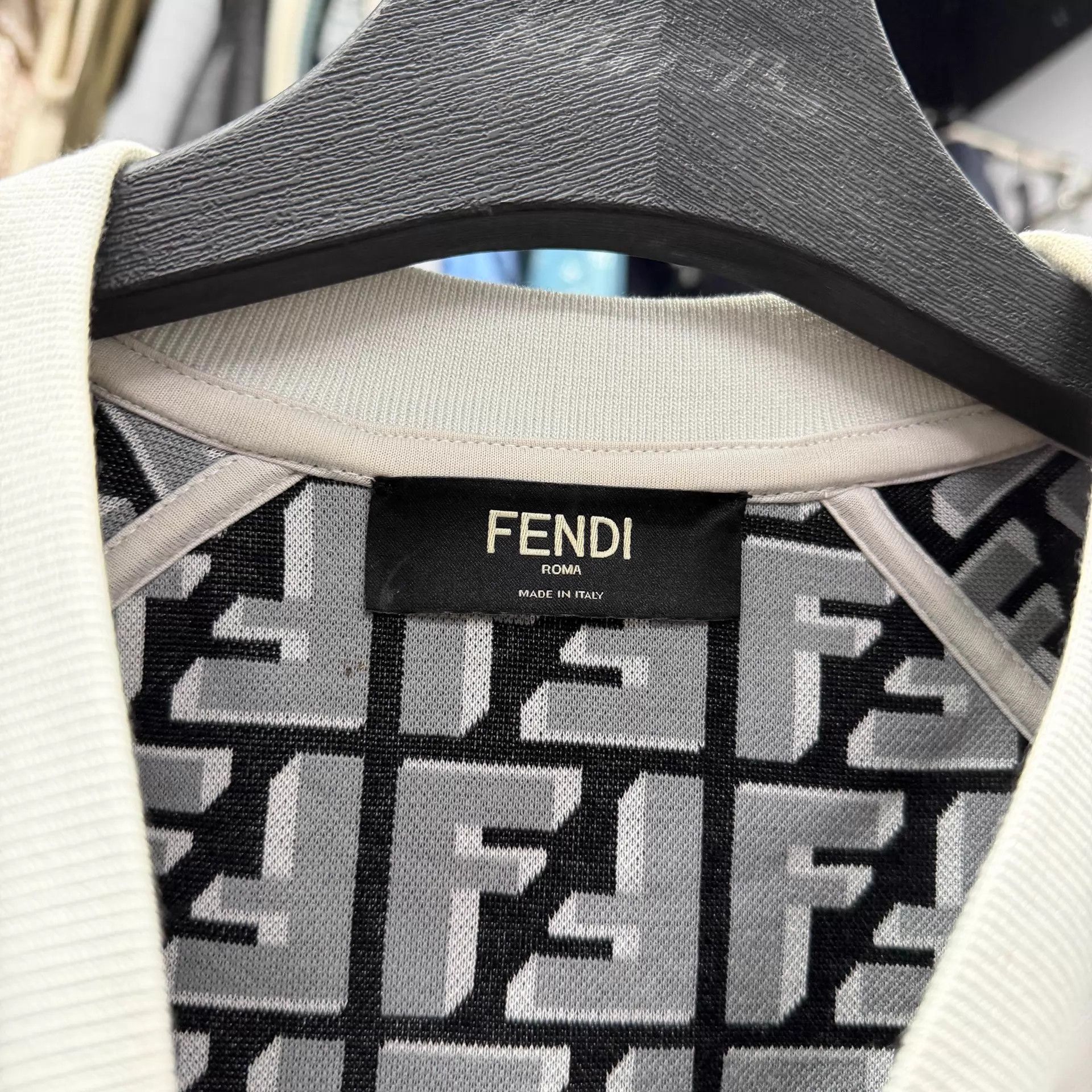 Fendi White Multi-Stripe Long Sleeve Sweatshirt Size US XL / EU 56 / 4 - 3 Thumbnail