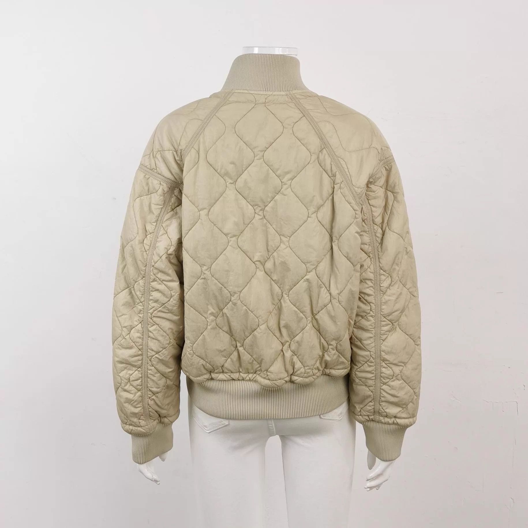 Burberry Beige Quilted Bomber Jacket XS Size US XS / EU 42 / 0 - 4 Thumbnail