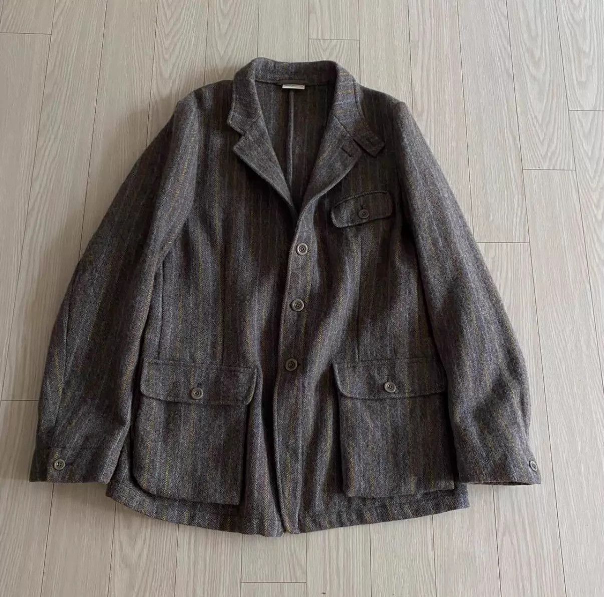 Dries Van Noten Multi Striped Button-Front Light Jacket Size US M / EU 48-50 / 2 - 2 Thumbnail