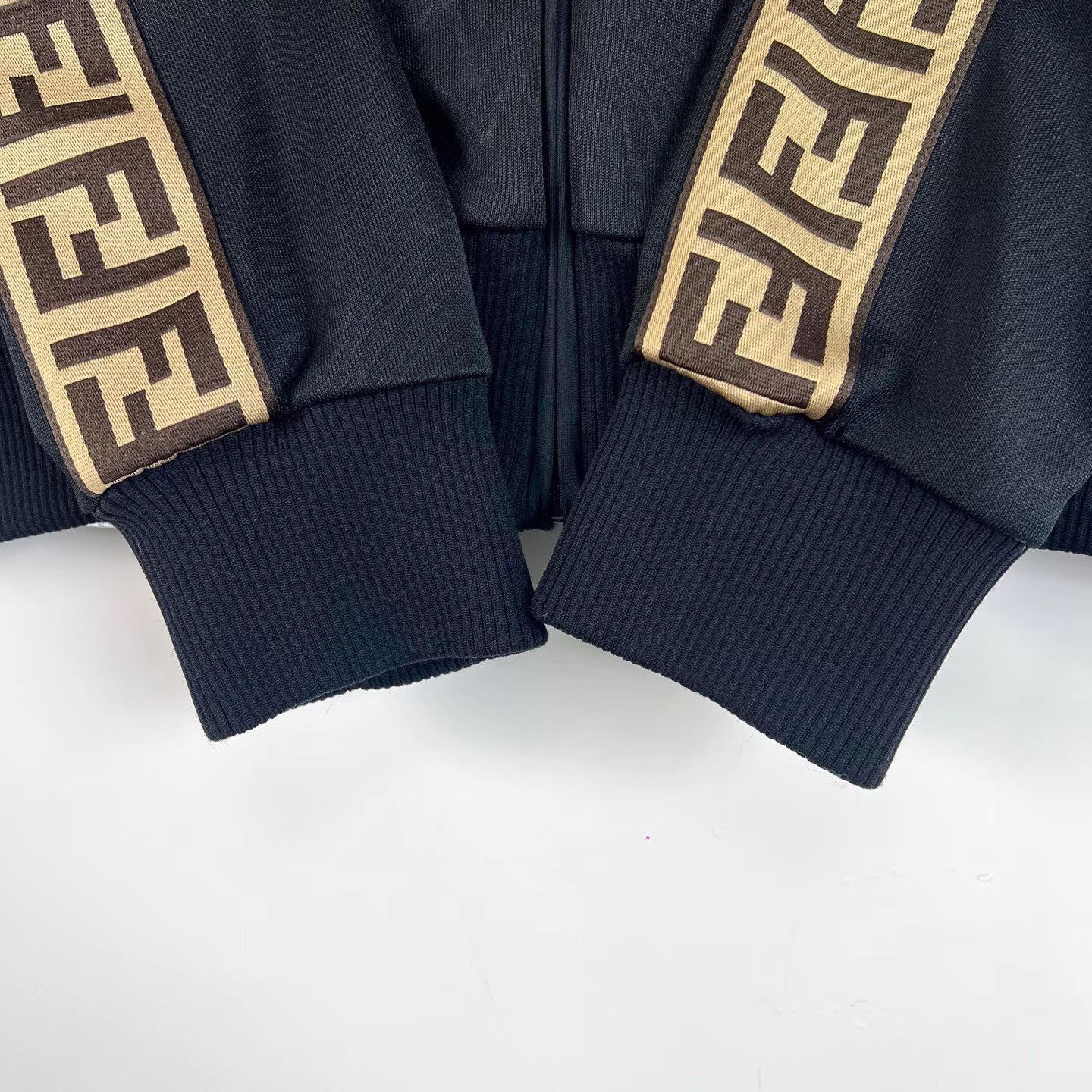 Fendi Black Bomber Jacket with Stripe Sleeves XS Size US XS / EU 42 / 0 - 3 Thumbnail