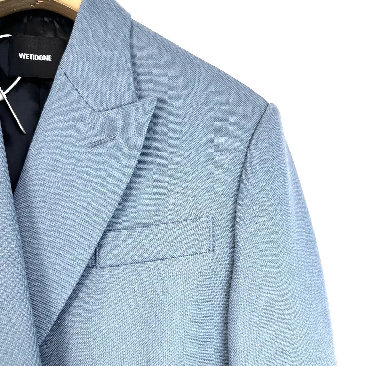 WE11DONE Blue Structured Blazer - XS Size US XS / EU 42 / 0 - 4 Thumbnail
