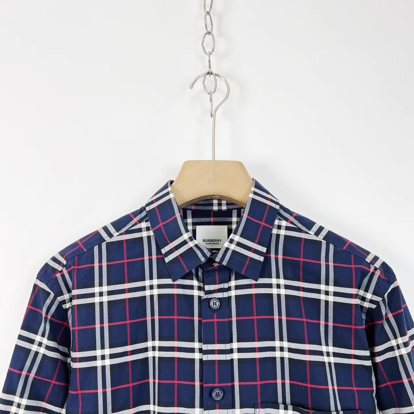 Burberry Blue Plaid Long Sleeve Button-Up Shirt Size US S / EU 44-46 / 1 - 3 Thumbnail