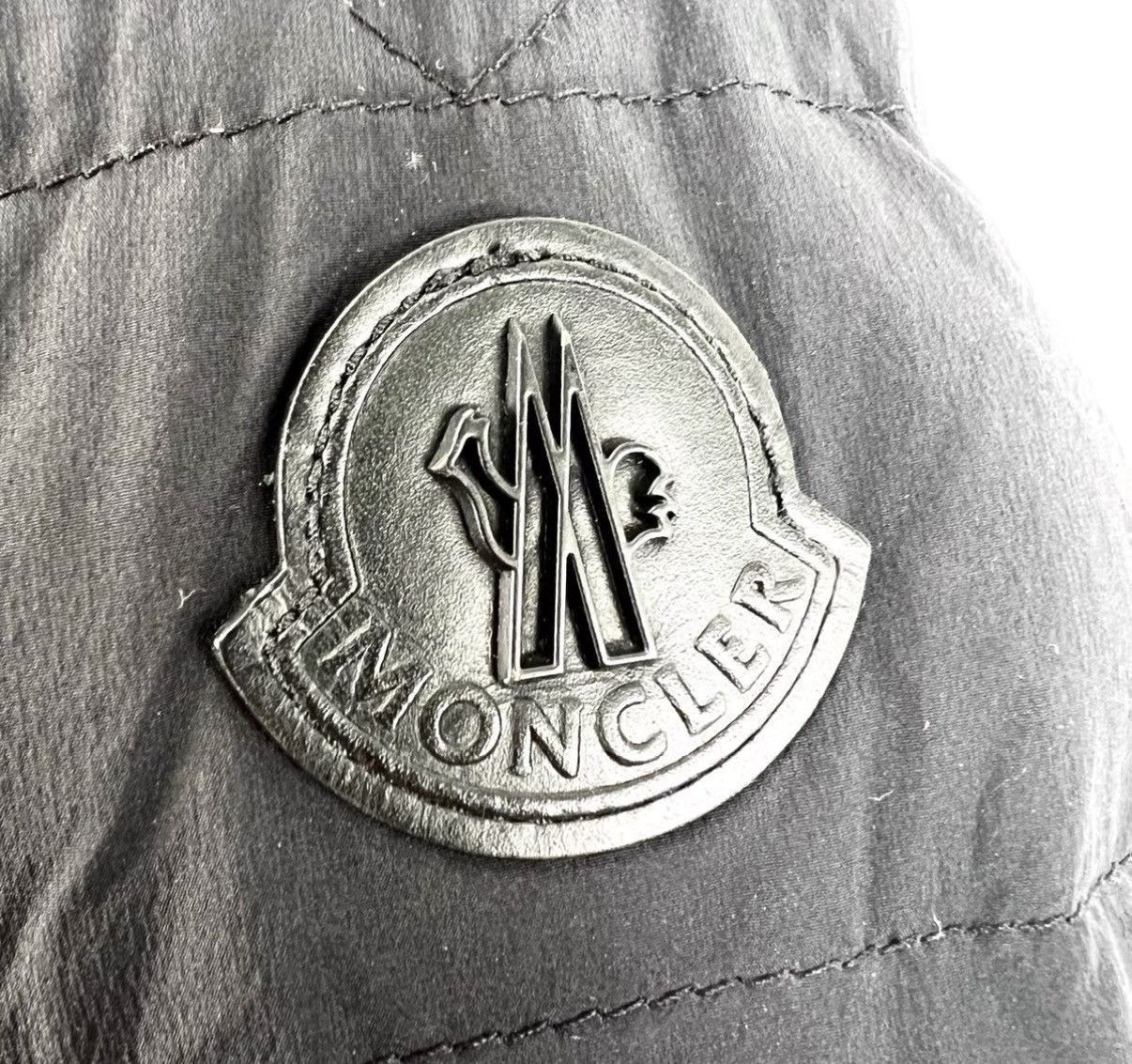 Moncler Black Puffer Jacket with Hood and Button-Front, Size L Size US L / EU 52-54 / 3 - 4 Thumbnail