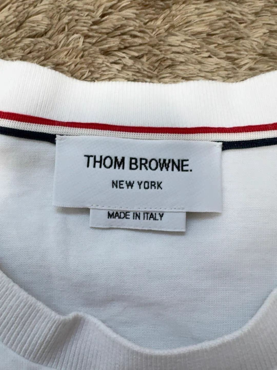 Thom Browne White Short Sleeve T-Shirt with Dog Embroidery Size US L / EU 52-54 / 3 - 4 Thumbnail