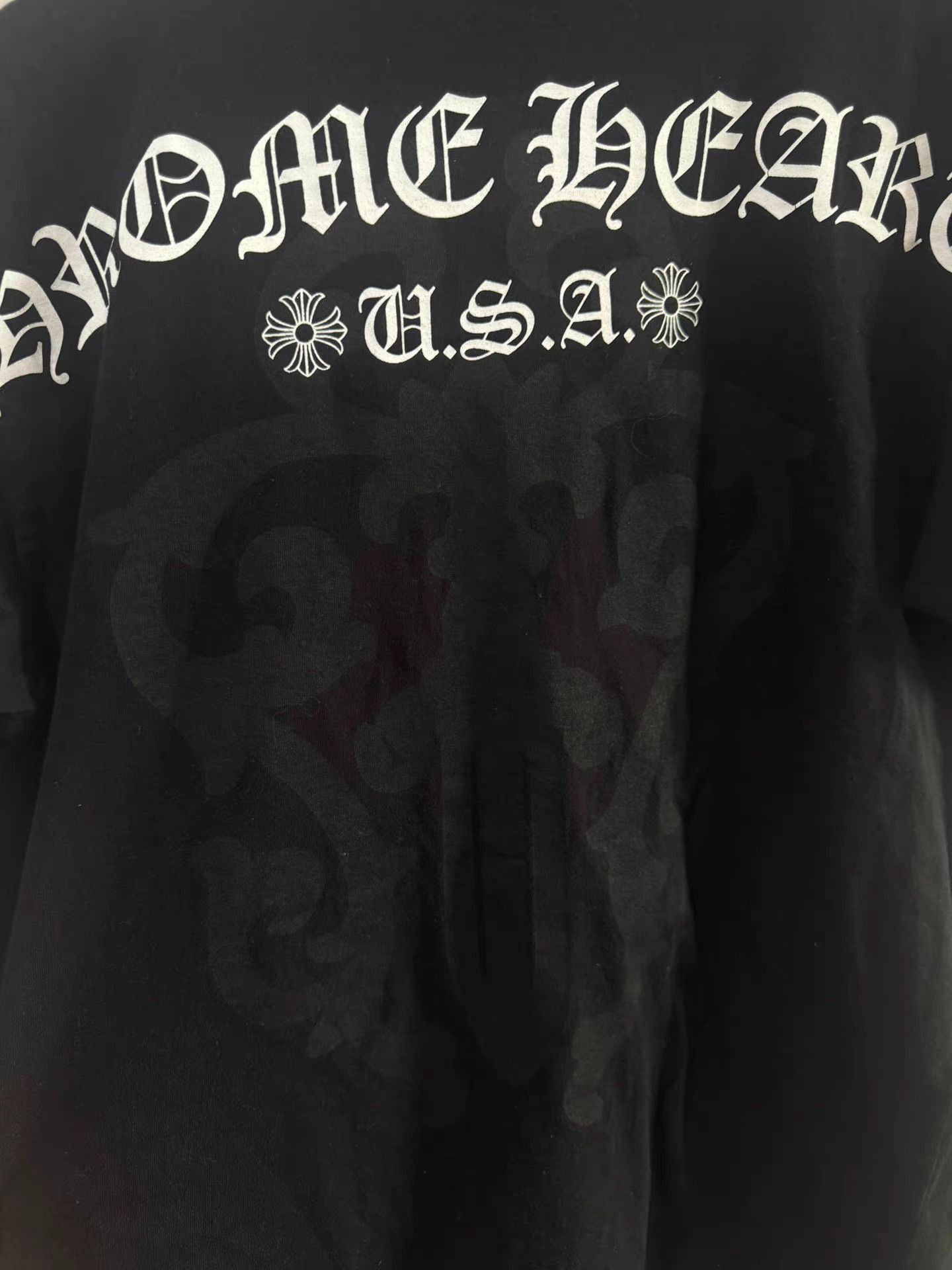 Chrome Hearts Black Short-Sleeve T-Shirt with Pocket Cross Design Size US S / EU 44-46 / 1 - 3 Thumbnail