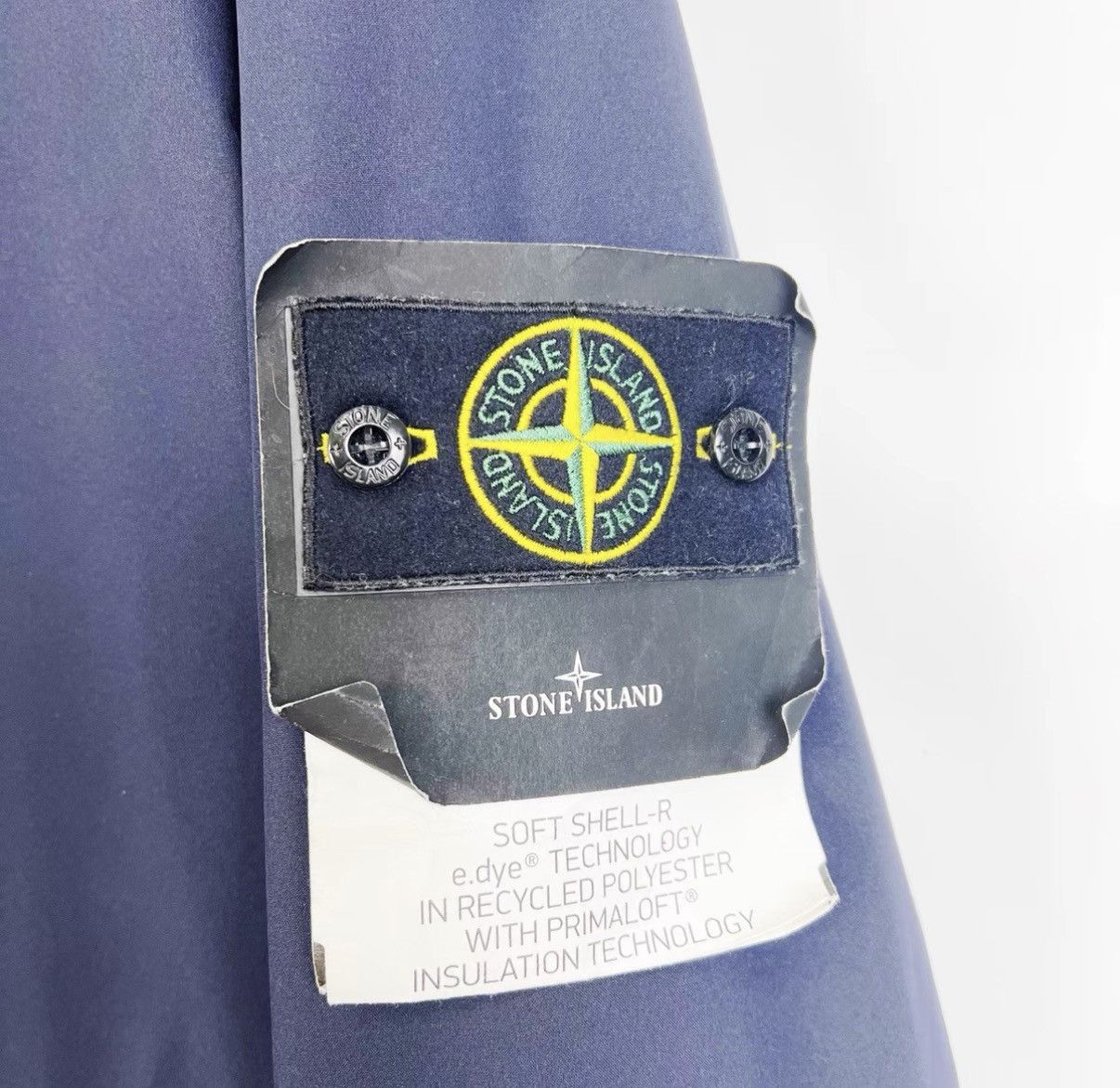Stone Island Blue Hooded Zip-Up Jacket with Button Accents Size US L / EU 52-54 / 3 - 5 Thumbnail