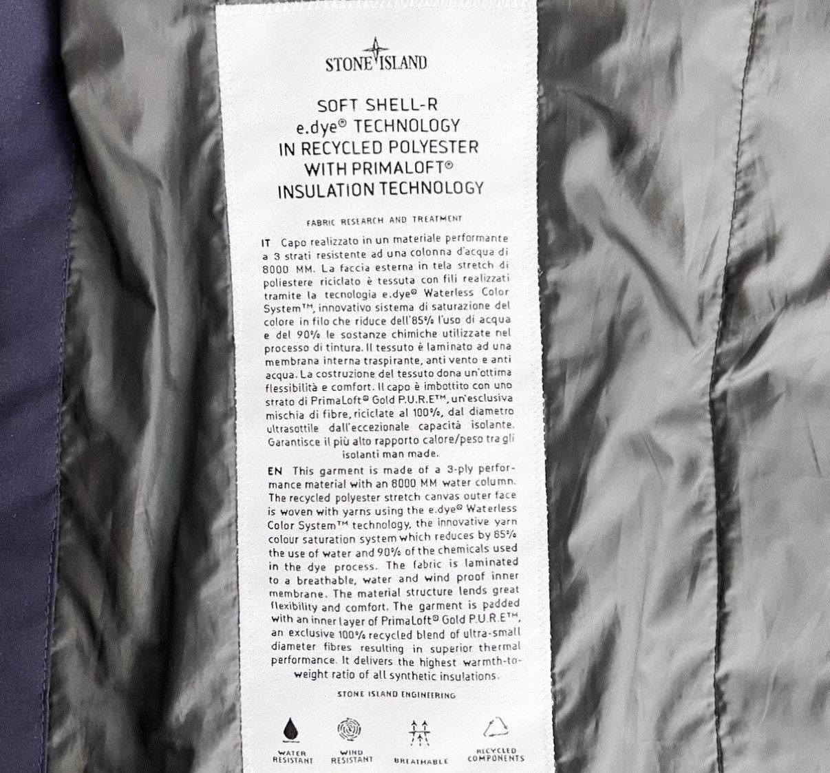 Stone Island Blue Hooded Zip-Up Jacket with Button Accents Size US L / EU 52-54 / 3 - 8 Thumbnail