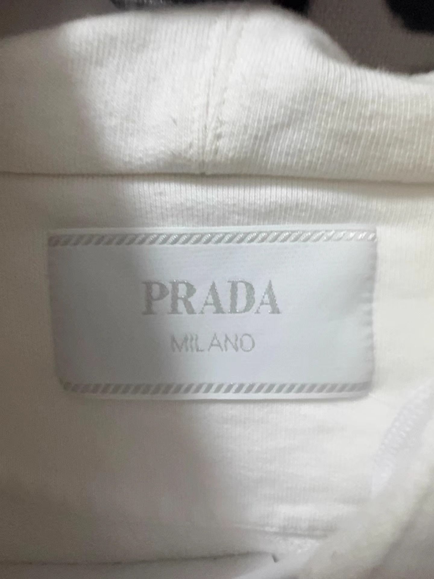 Prada White Zip-Up Hoodie with Graphic Prints Size US XS / EU 42 / 0 - 2 Thumbnail