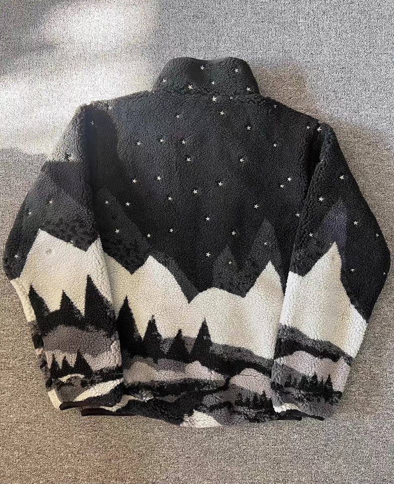 Palace Black Mountain & Star Print Fleece Jacket Size US M / EU 48-50 / 2 - 5 Thumbnail