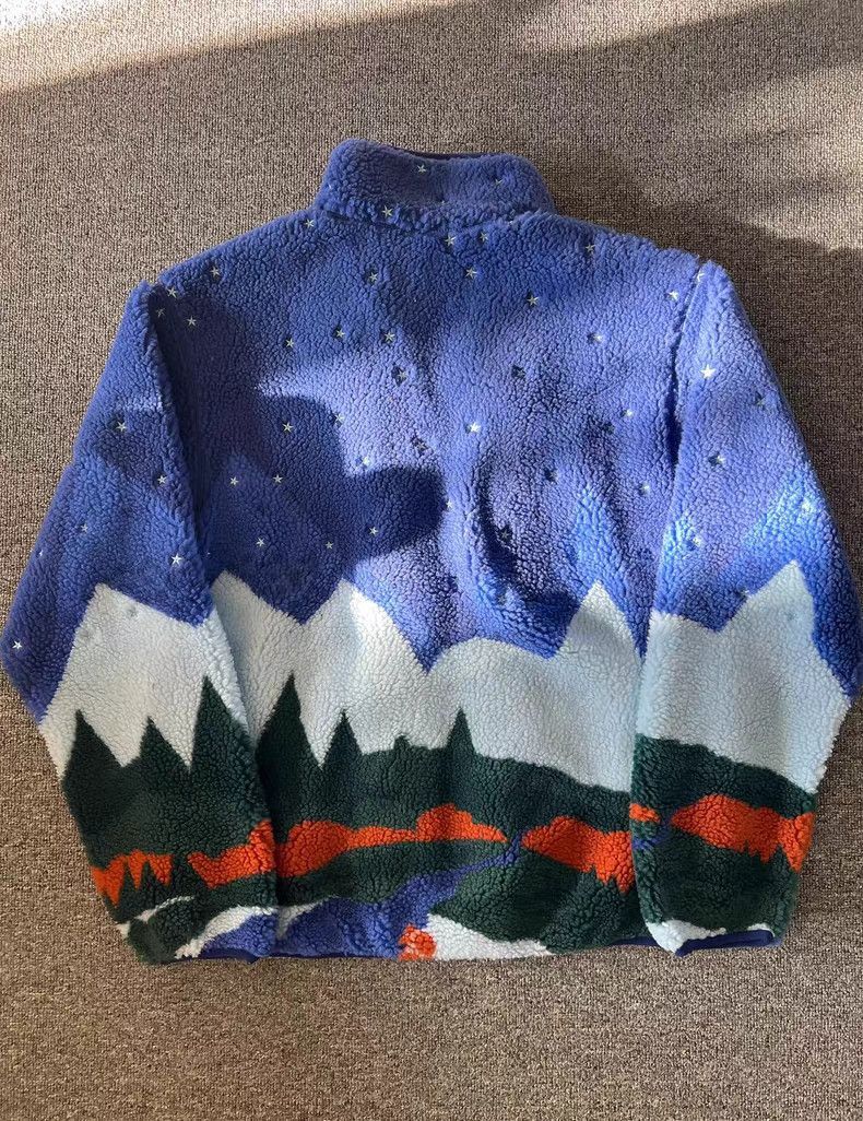 Palace Blue Mountain & Star Print Fleece Jacket - M Size US M / EU 48-50 / 2 - 5 Thumbnail