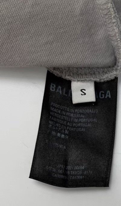 Balenciaga Gray Distressed Short-Sleeve Shirt Size US S / EU 44-46 / 1 - 7 Thumbnail