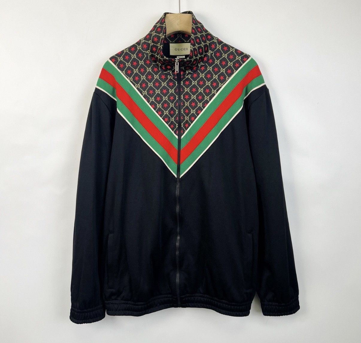 Gucci Zip-Front Light Jacket with Patterned Collar Size US XL / EU 56 / 4 - 4 Thumbnail